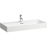 Laufen Kartell lavabo à encastrer, 3 trous pour robinet, avec trop-plein, 1000x460mm, H8103374001081, H8103374001081