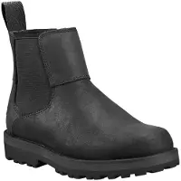 Timberland unisex per bambino. TB0A28P10011 Stivali in pelle Chelsea Courma (26), Nero, Basso, Cerniera, Velcro, Casual, moda per bambini