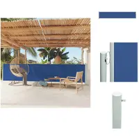 vidaXL Tenda laterale estensibile 117x600 cm Blu - Ombrelloni e tende da sole