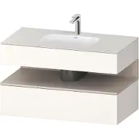 Duravit Collection One lavabo à encastrer avec meuble sous-vasque en console, 1000x550x600mm, niche Taupe Matt, QA4786091840000, QA4786091840000