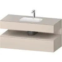 Duravit Collection One lavabo à encastrer avec meuble sous-vasque en console, 1200x550x600mm, niche Taupe Supermatt, QA4787083830000, QA4787083830000