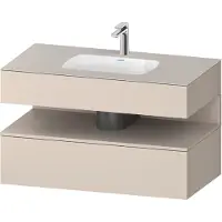 Duravit Collection One lavabo à encastrer avec meuble sous-vasque en console, 1000x550x600mm, niche Taupe Matt, QA4786091830000, QA4786091830000