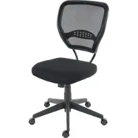 Generique Sedia professionale per ufficio Seattle, poltrona girevole per dirigenti, portata 150 kg, tessuto/tessuto ~ nero senza braccioli