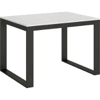 Itamoby - Tavolo allungabile 120/224x90 cm Tecno Evolution bianco frassino telaio e gambe antracite