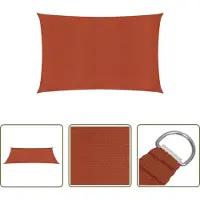 The Living Store tenda da sole 160 g/m² rosso terracotta 3x4,5 m HDPE