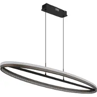Globo Lighting Lampada LED a sospensione Della, lunghezza 101 cm, grigio scuro, metallo