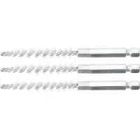 Bgs Spazzola in nylon 8 mm esagono esterno 6,3 mm (1/4") 3 pezzi - 3078-8-N