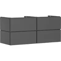 Hansgrohe Xilesa E meuble sous-lavabo, 4 tiroirs, pour console découpe au centre, 1375x550x620mm, 54305760, 54305760