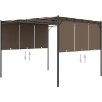 Syfax Gazebo da Giardino con Tenda Laterale 3x3x2,25 m Talpa