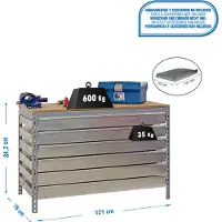 Simonwork (bancos De Trabajo) Banco Da Lavoro Bt5 6box 842x1210x760 Mm