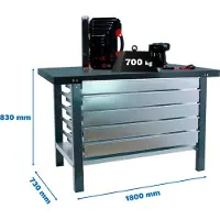 Simon Rack Simonwork (bancos De Trabajo) Banco Da Lavoro Bt6 Pro 5box 830x1800x730 Mm