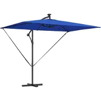 Syfax Ombrellone 294 x 200 x 270 cm Poliestere e Alluminio Azzurro