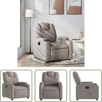 The Living Store reclinabile in tessuto color tortora