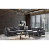 AEA Großes L-Form Ecksofa aus Holz und Textil in modernem Design