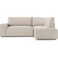 Furnlux Classic FURNLUX Divano angolare Fiord Beige e Nero 238cm / Colore principale: Beige / Dimensioni: 238 x 85 x 193 cm