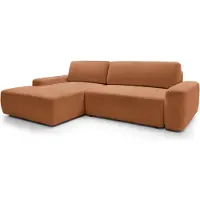 Furnlux Classic FURNLUX Divano angolare Bouli Arancione e Nero 264cm / Colore principale: Arancione / Dimensioni: 264 x 82 x 162 cm