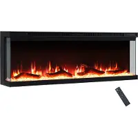 Balderia Caminetto elettrico da incasso BALDERIA Orson 50 – Potenza termica fino a 1800 W, nero
