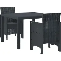 Prolenta Maison Exclusive - Set da giardino per esterni, 3 pezzi, polipropilene antracite
