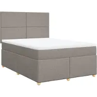 Syfax Giroletto a Molle con Materasso Tortora 160x200 cm in Tessuto