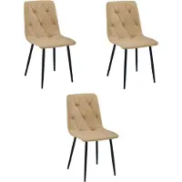 Leobert Sedia LIBRA - tessuto marrone / gambe nere x 3