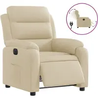 Syfax Poltrona Elettrica Reclinabile Crema in Tessuto