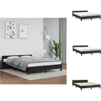 vidaXL Struttura letto con testiera nera 140x190 cm in Pelle finta - Letti e strutture letto