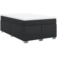Syfax Giroletto a Molle con Materasso Nero 120x200 cm in Pelle finta