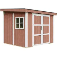 Timbela Capanno da giardino di 5,9 m² - H231x248x294 cm - Senza pavimento e parete laterale - M938B-REDWOOD RED