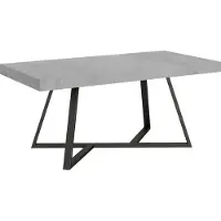 Ityhome - Tavolo allungabile 180/440x90 cm Booster cemento gambe antracite