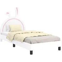 Syfax Struttura letto bambini con testata Bianco 90 x 190 cm PU