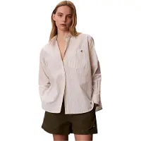Calvin Klein Yarn-dyed Cotton Poplin Shirt Calicoipe Taglia: L | Magliette intime Outlet | Donna