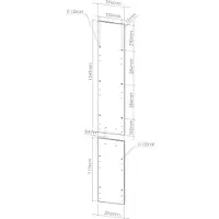 Vicco Frontale cucina R-Line Calce nera 29.6 x 196 cm frontale del mobile per mobile alto estraibile, Model 42842