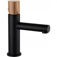 Mexen Elba One rubinetto lavabo, nero/oro rosa - 74101-76