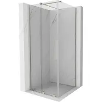 Mexen Velar cabina doccia scorrevole 90 x 90 cm, trasparente, nichel spazzolato - 871-090-090-01-97