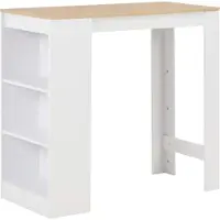 Prolenta Maison Exclusive - Tavolo da Bar con Ripiano Bianco 110x50x103 cm