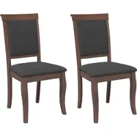 Syfax Sedie da Pranzo con Cuscini 2pz Marrone Legno Massello di Hevea