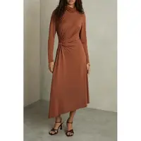 Reiss Jersey Midi Dress Camel Taglia: 8 | Abiti Midi Outlet | Donna | Marrone