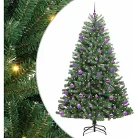 Syfax Albero di Natale Artificiale con Rami Pieghevoli Verde 240 cm