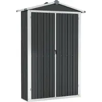 Syfax Capanno da Giardino Antracite 116x45x175cm in Acciaio Zincato