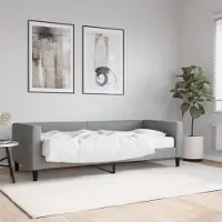 Prolenta Maison Exclusive - Divano letto con materasso grigio chiaro 80x200 cm in tessuto
