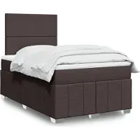 Prolenta Maison Exclusive - Letto boxspring con materasso marrone scuro 120x190 cm tessuto
