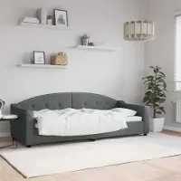 Prolenta Maison Exclusive - Letto a giorno, colore grigio scuro, 80x200 cm, tessuto