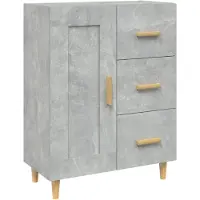Syfax Credenza Grigio Cemento 69,5x34x90 cm in Legno Multistrato