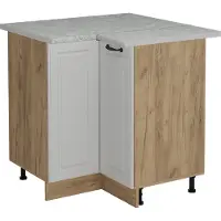 Vicco Mobile ad angolo cucina R-Line Bianco rustico 75.6 cm PL Marmo, Model 53617