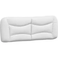 vidaXL Cuscino per testiera bianco 140 cm in Pelle finta
