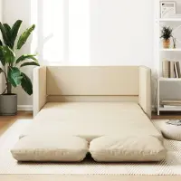 Prolenta Divano letto esclusivo, colore crema, dimensioni 112x174x55 cm, rivestito in tessuto