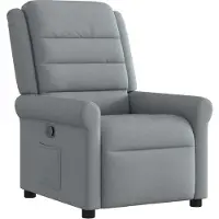 Syfax Poltrona Reclinabile in Tessuto Grigio Chiaro