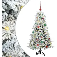 Syfax Albero di Natale Artificiale con Rami Pieghevoli Bianco 150 cm