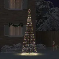 Prolenta Maison Exclusive - Albero di Natale a LED EKENAS, 400 cm, 800 LED, multicolore, struttura in acciaio