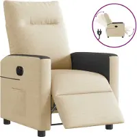 Syfax Poltrona Elettrica Reclinabile Crema in Tessuto
